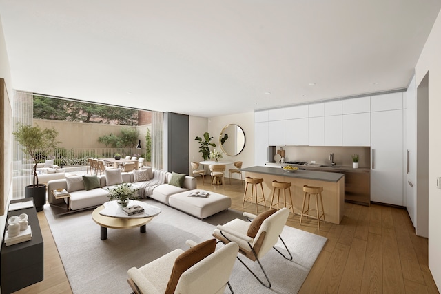 251 W 14th St Unit 1-A, New York City, NY 10011 - living area with light wood-style flooring