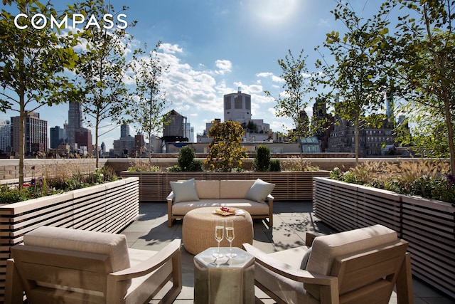 823 Park Ave Ph, Ph, New York City, NY 10021 - view of patio featuring a view of skyline and outdoor lounge area