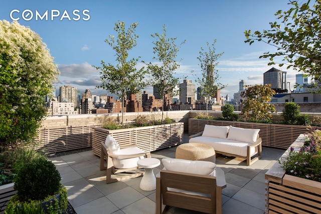 823 Park Ave Ph, Ph, New York City, NY 10021 - view of patio featuring a skyline view and an outdoor living space