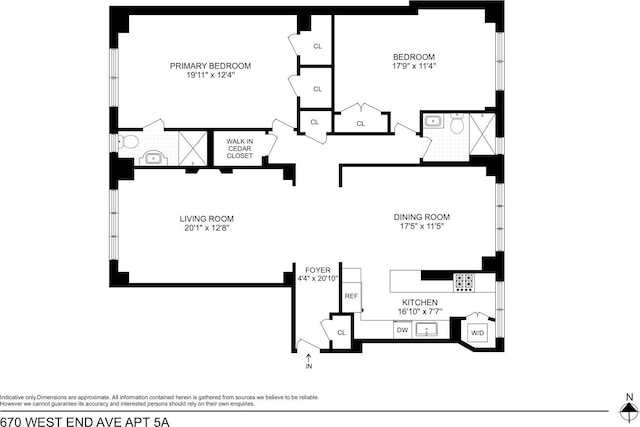 670 W End Ave Unit 5A, New York City, NY 10025 - property floor plan