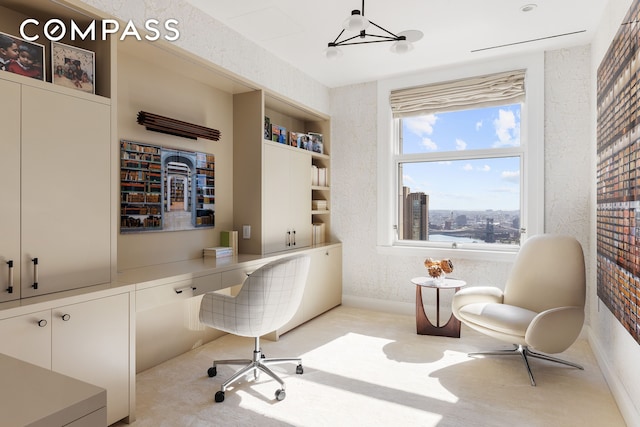 2 Park Pl Unit 35A, New York City, NY 10007 - office with baseboards and built in shelves