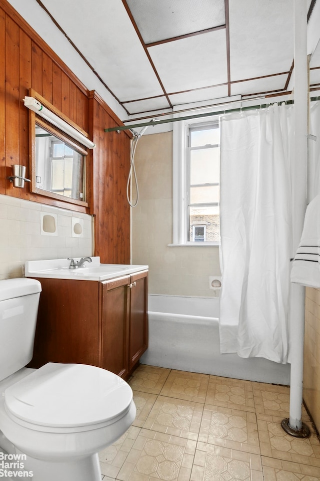 712 45th St Unit 3D, New York City, NY 11220 - full bathroom with shower / bath combination with curtain, toilet, and vanity