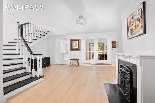 57 E 73rd St Unit 1/2, New York City, NY 10021 - entrance foyer with stairs and wood finished floors