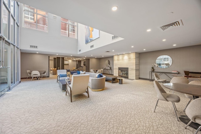 555 W 23rd St Unit S3Q, New York City, NY 10011 - community lobby with a high ceiling and recessed lighting