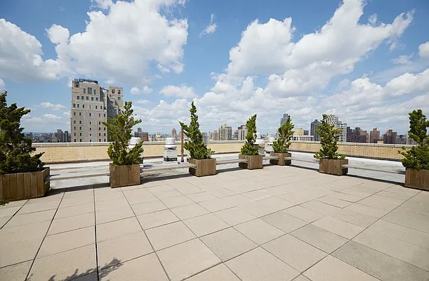 345 E 80th St Unit 28-C, New York City, NY 10075 - view of patio / terrace with a skyline view