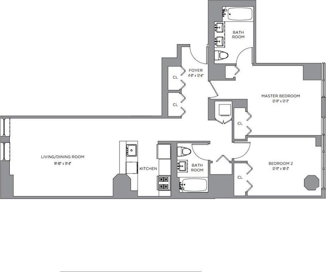 184 Kent Ave Unit C-614, New York City, NY 11249 - room layout