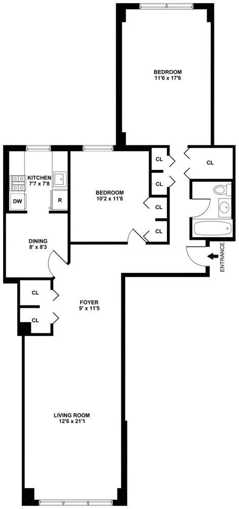 1655 Flatbush Ave Unit A602, New York City, NY 11210 - home floor plan