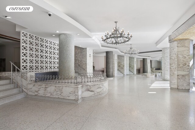 1655 Flatbush Ave Unit A602, New York City, NY 11210 - lobby with stairway and a security system