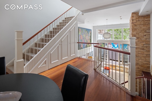 interior space featuring wood finished floors