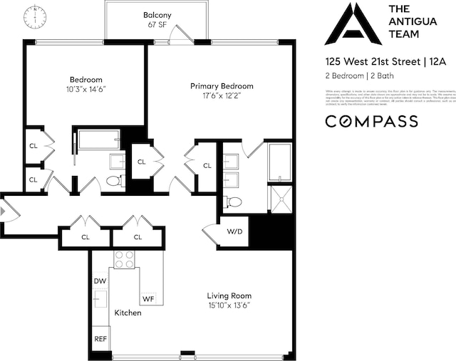 125 W 21st St Unit 12A, New York City, NY 10011 - floor plan / room layout