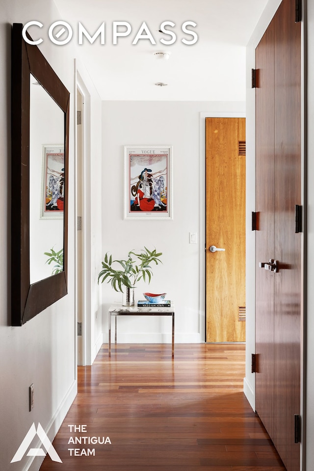 125 W 21st St Unit 12A, New York City, NY 10011 - corridor with wood finished floors and baseboards