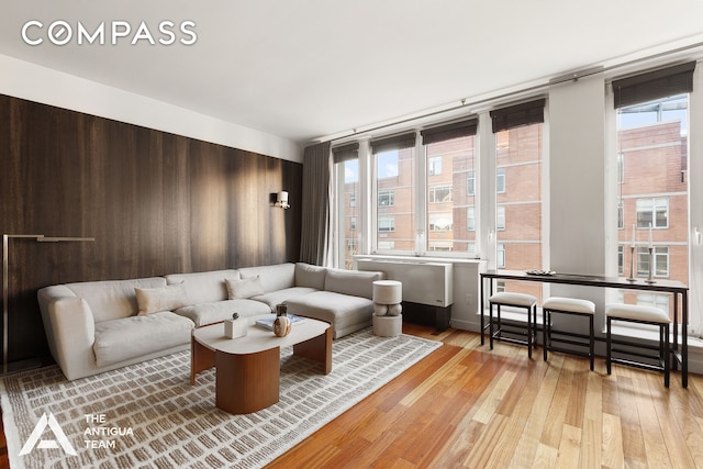 125 W 21st St Unit 12A, New York City, NY 10011 - living room with wood finished floors
