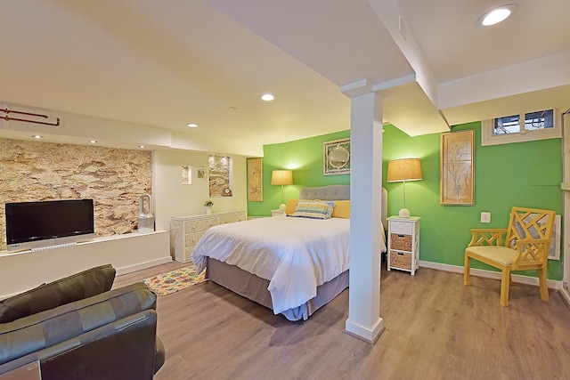 34 Fort Charles Place, New York City, NY 10463 - bedroom with wood finished floors, baseboards, and recessed lighting