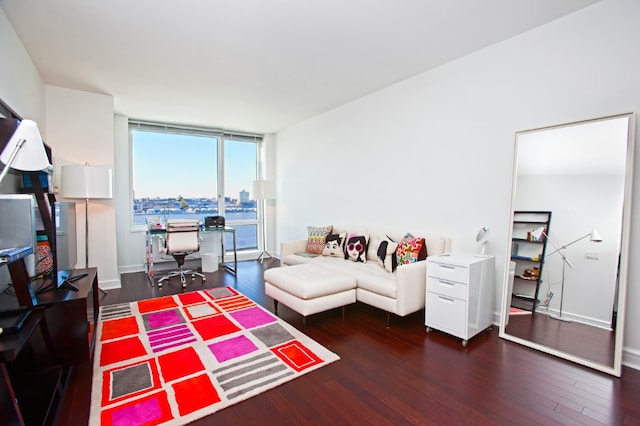 100 Riverside Blvd Unit 11J, New York City, NY 10069 - living area with a desk and wood finished floors