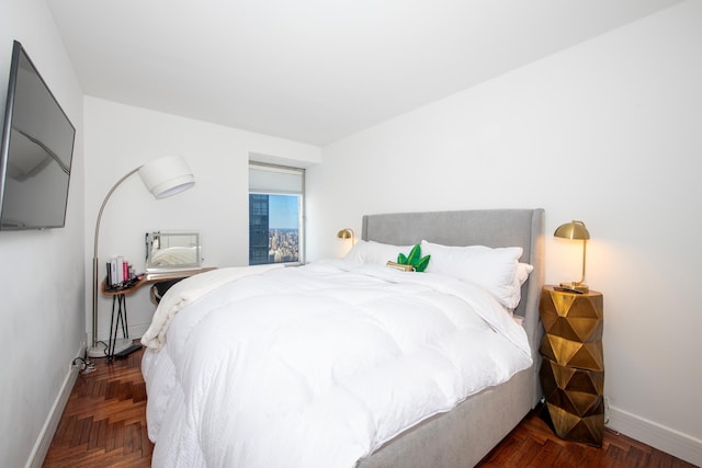 bedroom with baseboards