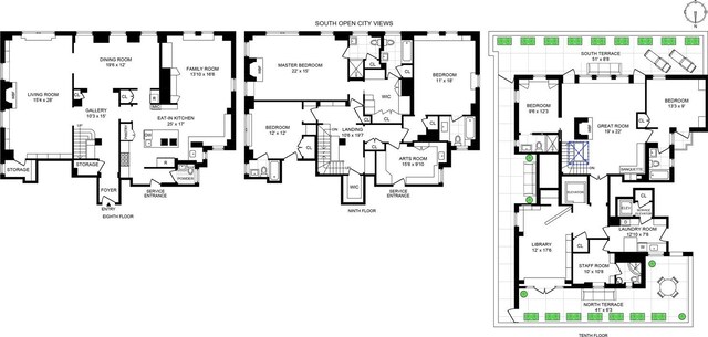 333 E 68th Street Penthouse, New York City, NY 10065 - home floor plan