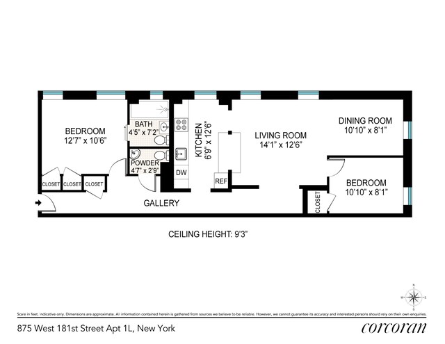 875 W 181st St Unit 1L, New York City, NY 10033 - view of home floor plan