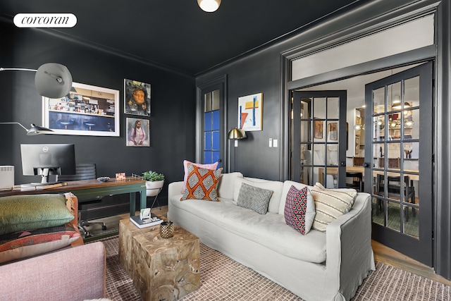 875 W 181st St Unit 1L, New York City, NY 10033 - living area with an office area and wood finished floors