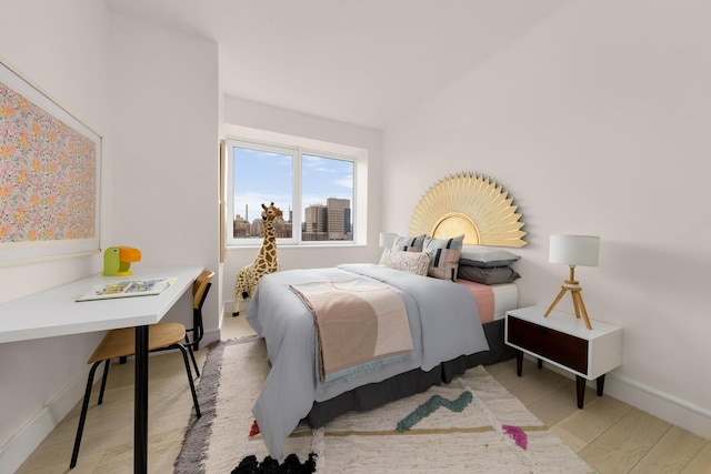 bedroom with baseboards