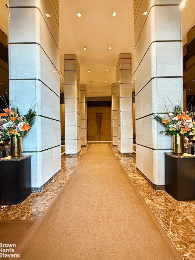 330 E 38th St Unit 51Ef, New York City, NY 10016 - building lobby featuring recessed lighting