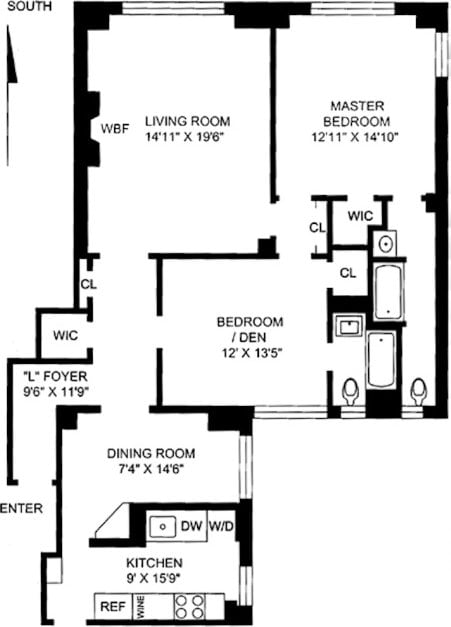 444 E 57th St Unit 5C, New York City, NY 10022 - home floor plan