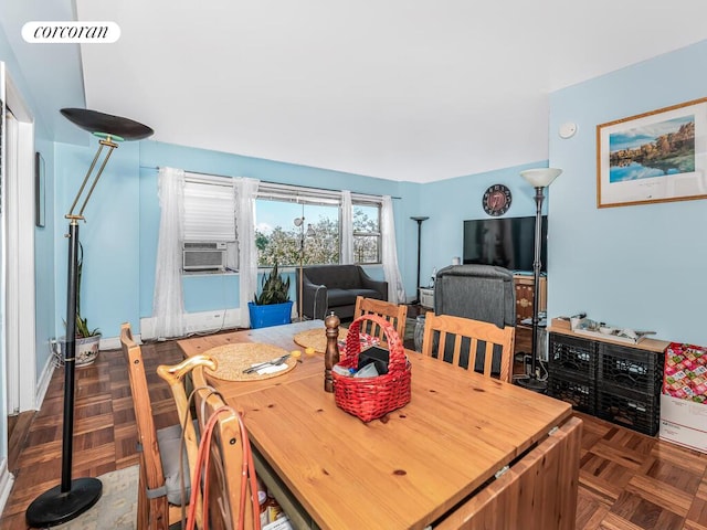 dining room featuring cooling unit