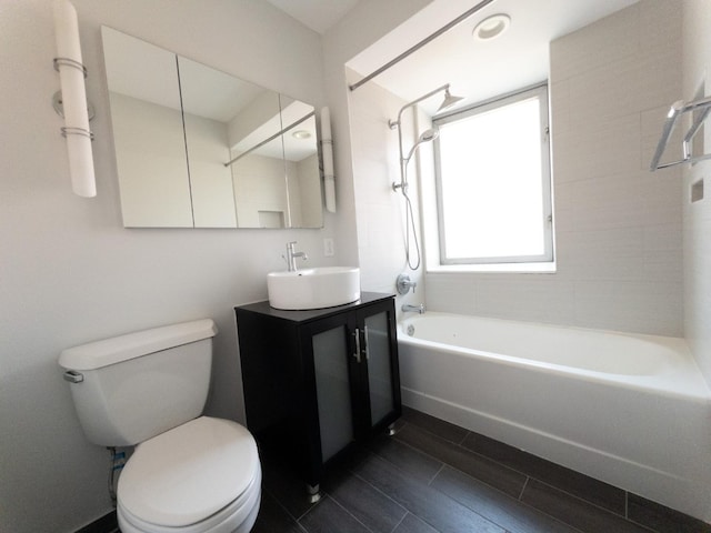 330 W 145th St Unit 503, New York City, NY 10039 - full bathroom featuring bathtub / shower combination, toilet, and vanity