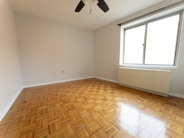 330 W 145th St Unit 503, New York City, NY 10039 - spare room with ceiling fan and baseboards