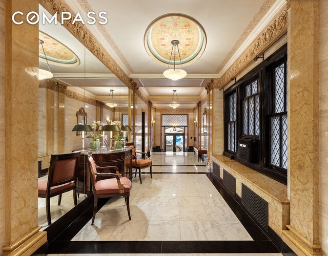 45 E 66th St Unit 4Nw, New York City, NY 10065 - community lobby with ornamental molding