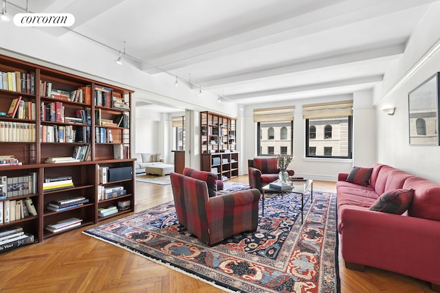400 W End Ave Unit 13A, New York City, NY 10024 - living room featuring rail lighting