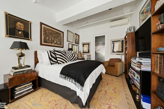 347 W 39th St Unit 8E, New York City, NY 10018 - bedroom with a wall mounted air conditioner