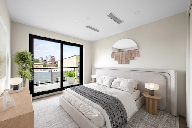 bedroom featuring access to outside