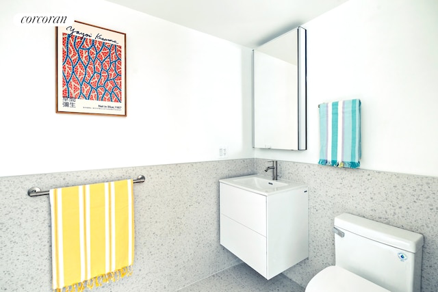 bathroom with toilet and vanity