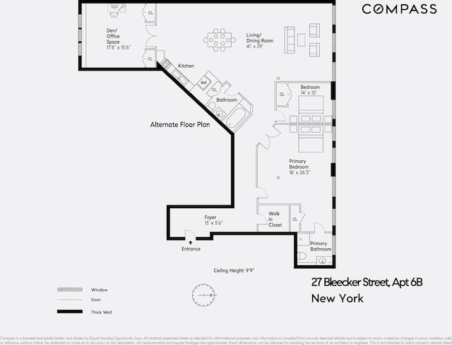27 Bleecker St Unit 6B, New York City, NY 10012 - floor plan