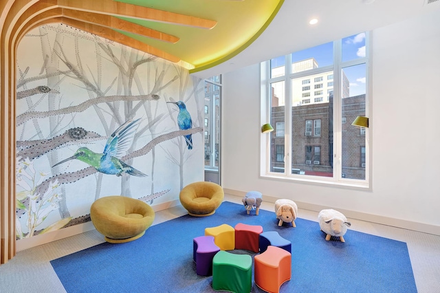 29-18 41st Ave Unit 2-D, New York City, NY 11101 - exercise room featuring recessed lighting and carpet