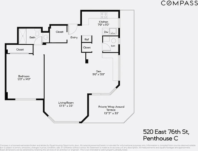 520 E 76th St Phc, Phc, New York City, NY 10021 - view of property floor plan