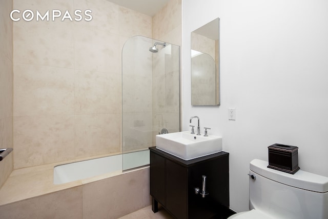 254 Park Ave S Unit 7P, New York City, NY 10010 - bathroom featuring toilet, vanity, and shower / washtub combination