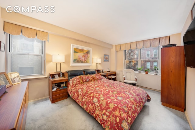 80 E End Ave Unit 3Hj, New York City, NY 10028 - bedroom featuring light colored carpet and baseboards