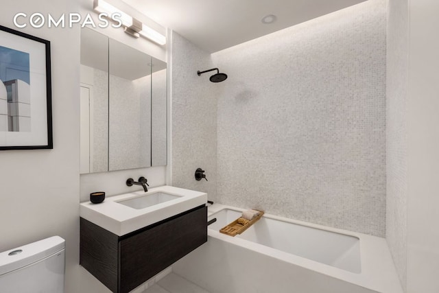 66 Clinton St Unit 5B, New York City, NY 10002 - full bathroom featuring  shower combination and vanity