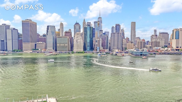 city view featuring a water view