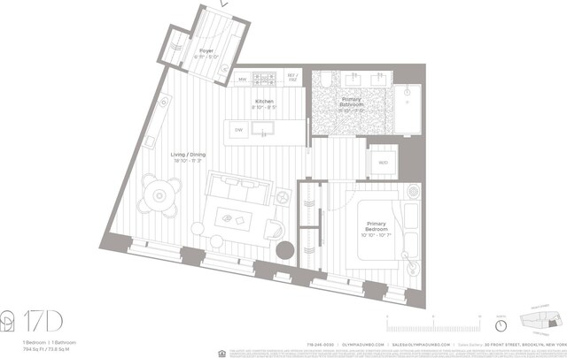 30 Front St Unit 17D, New York City, NY 11201 - community pool featuring a skyline view