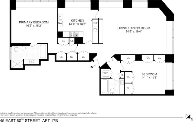 45 E 80th St Unit 17B, New York City, NY 10075 - room layout