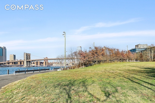 360 Furman St Unit 511, New York City, NY 11201 - view of grassy yard featuring a water view