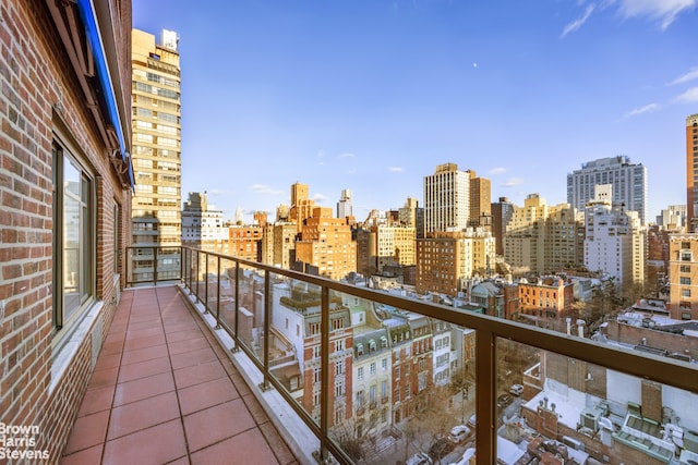 balcony with a city view