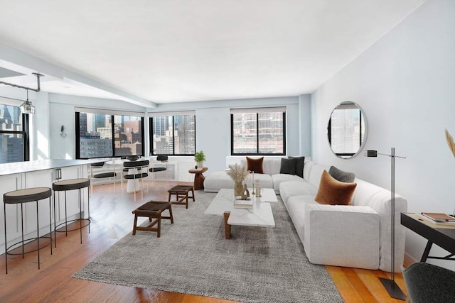 200 E 36th St Unit 19A, New York City, NY 10016 - living room featuring wood finished floors