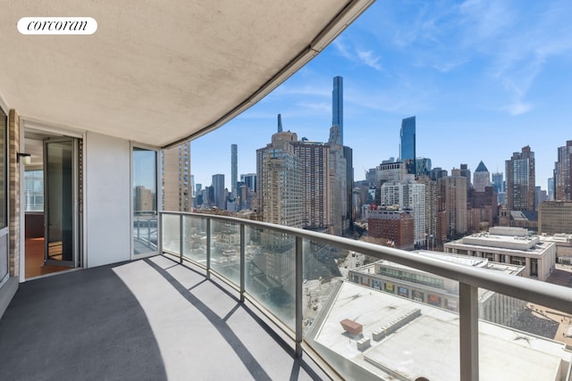 balcony featuring a view of skyline
