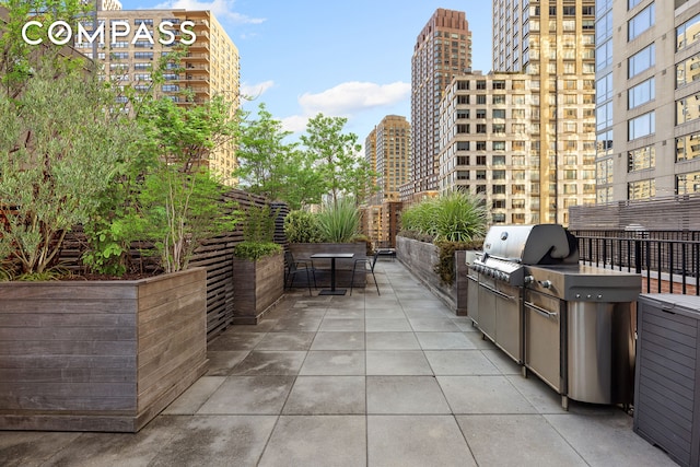 view of patio with grilling area