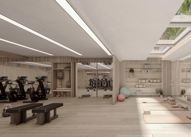 250 E 25th St Unit 7-A, New York City, NY 10010 - workout area with wood finished floors