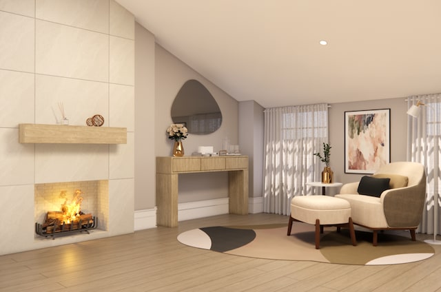 436 W 20th St Unit Th, New York City, NY 10011 - living area with wood finished floors and lofted ceiling