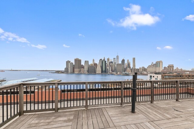 81-87 Columbia Hts Unit 5/6/7, New York City, NY 11201 - deck featuring a city view and a water view